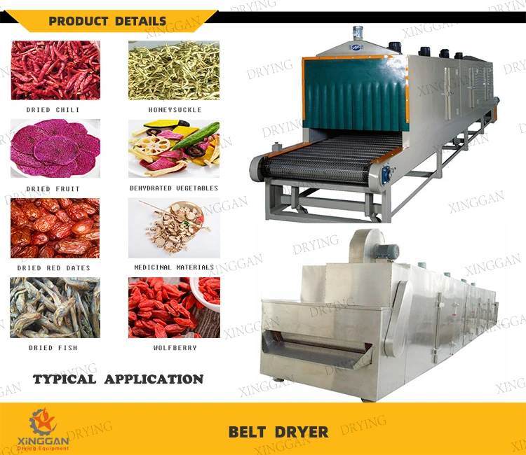 Applications of Monolayer Belt Dryer Applications of Monolayer Belt Dryer